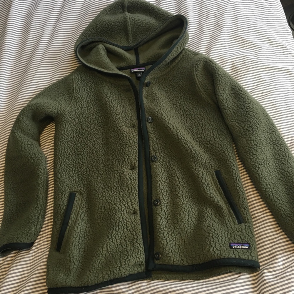 Patagonia Shearling Hooded Fleece Cardigan
